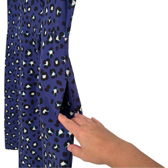 Kate Spade Cyber Cheetah Leopard Dawson Dress Sleeveless Fit And Flare - Picture 2 of 7